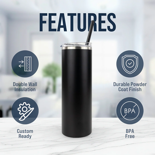 Hogg 20 oz Powder coated skinny tumbler