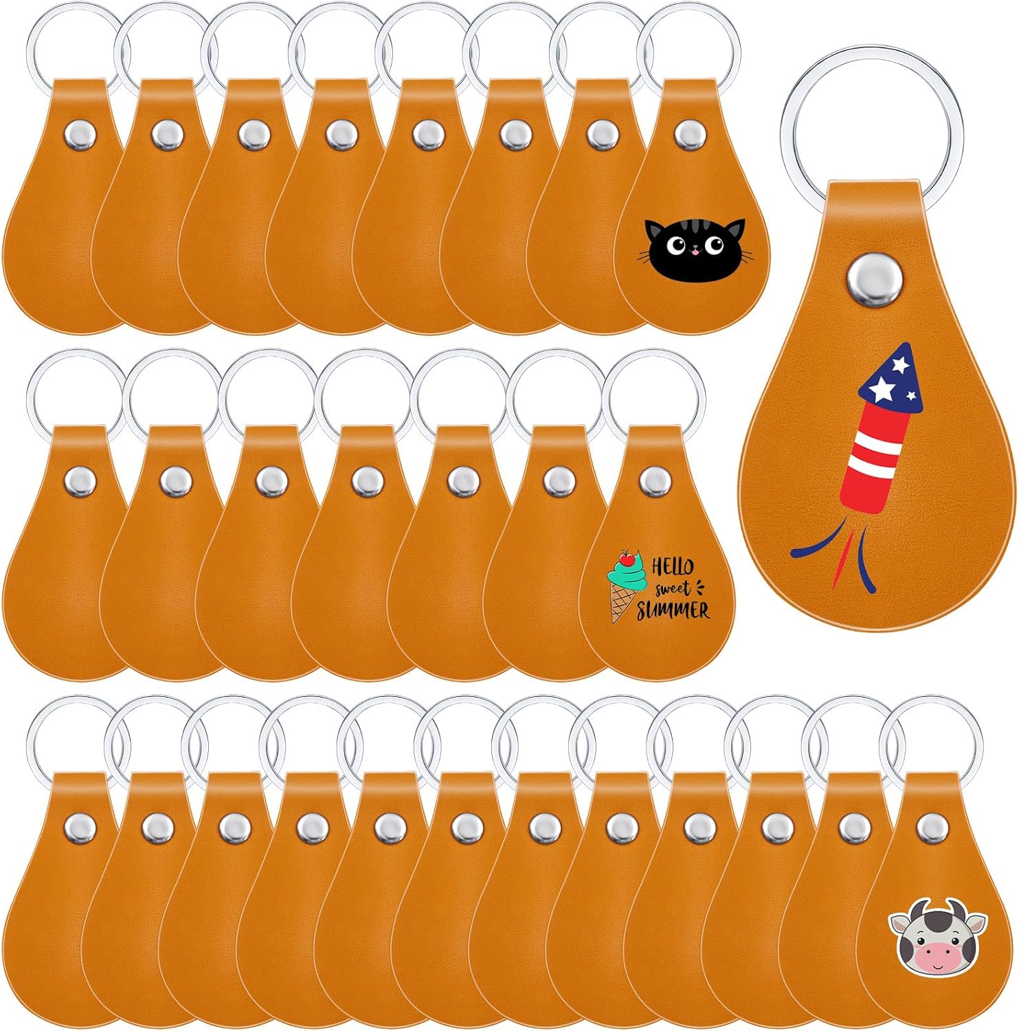 30 pc Leather Key Fob